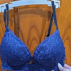La SENZA Midnight Blue/purple Lace Bra